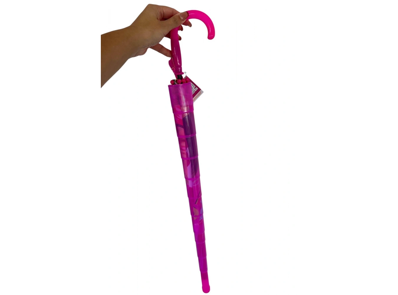 Pembe Renk Karışık Figürlü Kılıflı Çocuk Şemsiye