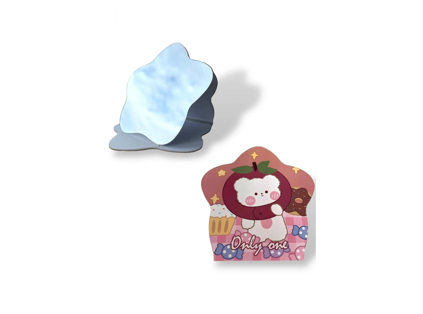 Pembe Renk Karışık Figürlü Masa Aynası