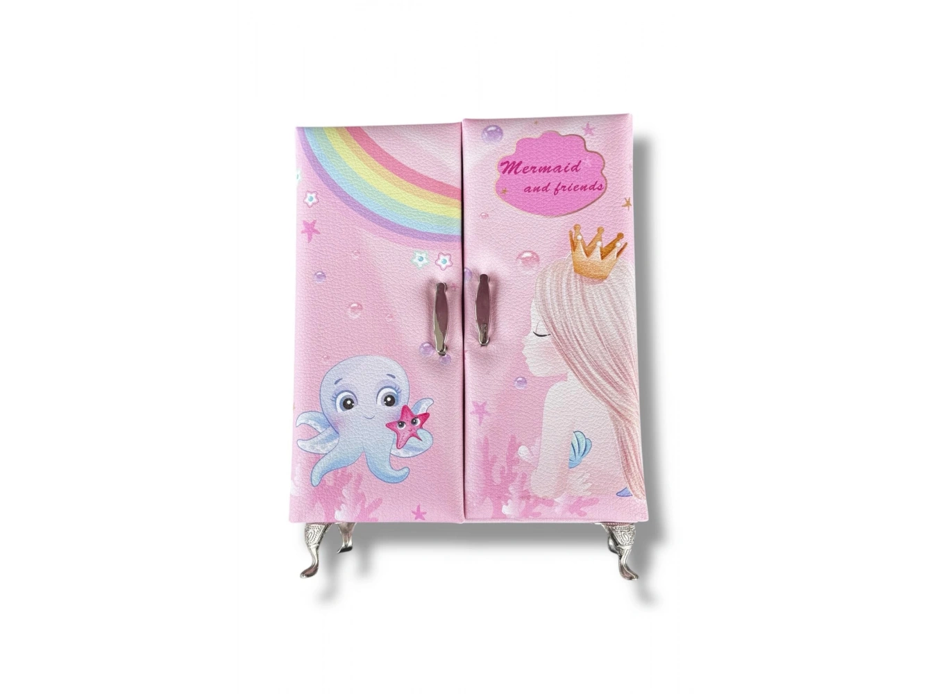 Pembe Renk Karışık Figürlü Takı Dolabı/Organizer