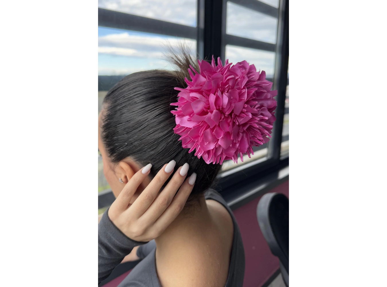 Pembe Renk Kasımpatı Çiçeği Detaylı Mandal Toka