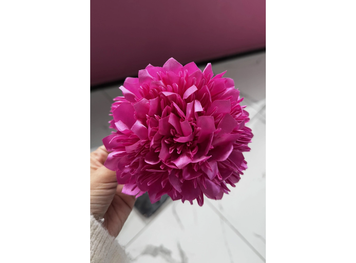 Pembe Renk Kasımpatı Çiçeği Detaylı Mandal Toka