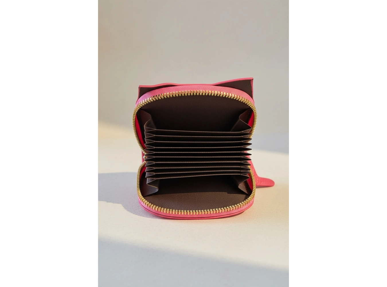 Pembe Renk Kedi Figürlü Cüzdan/Kartlık