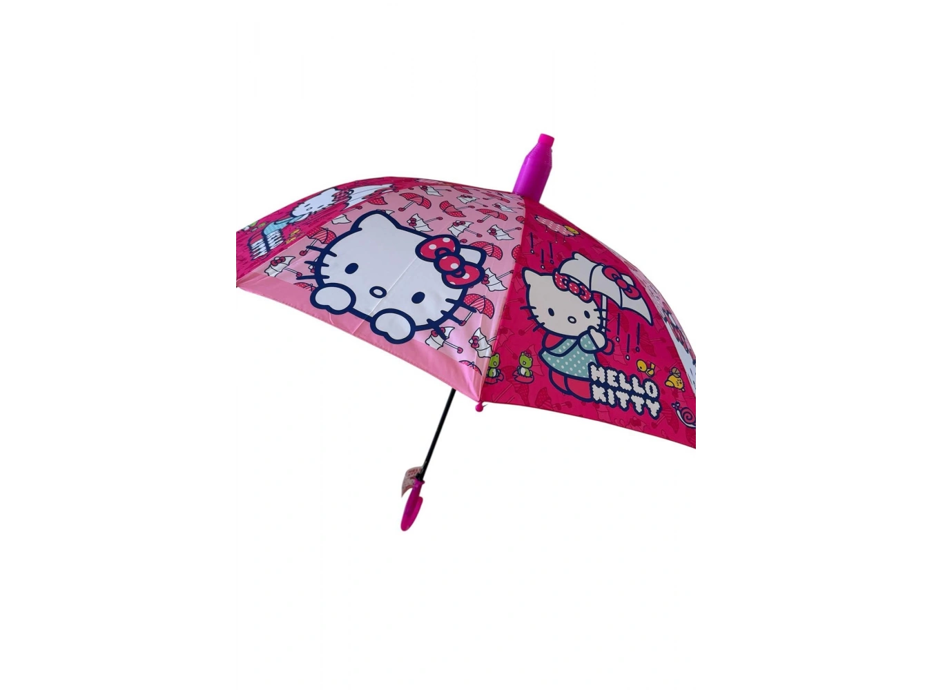 Pembe Renk Kedi Figürlü Kılıflı Çocuk Şemsiye