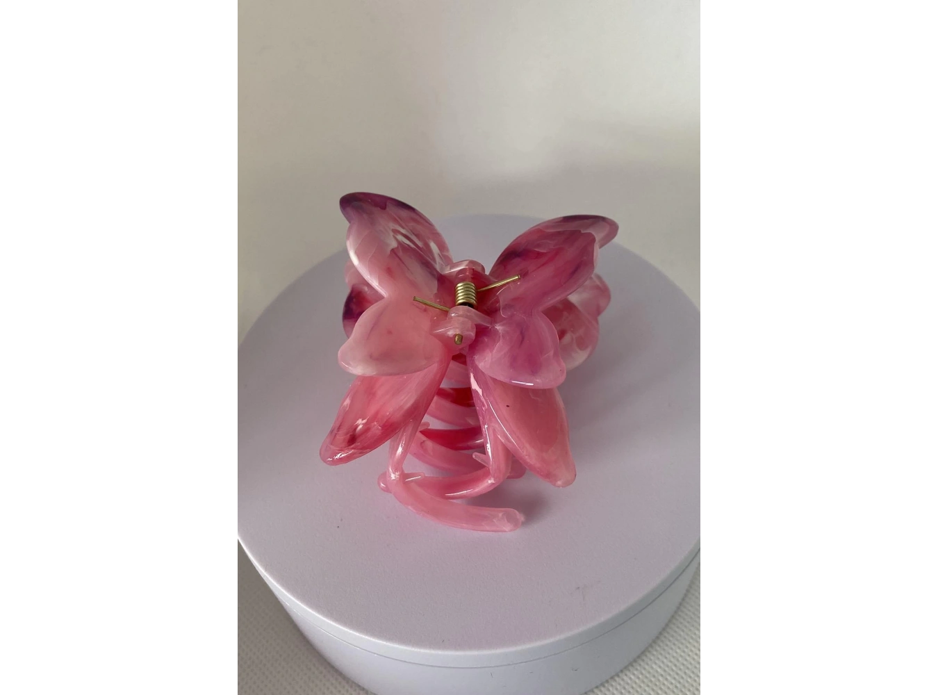 Pembe Renk Kelebek Figürlü Mandal Toka