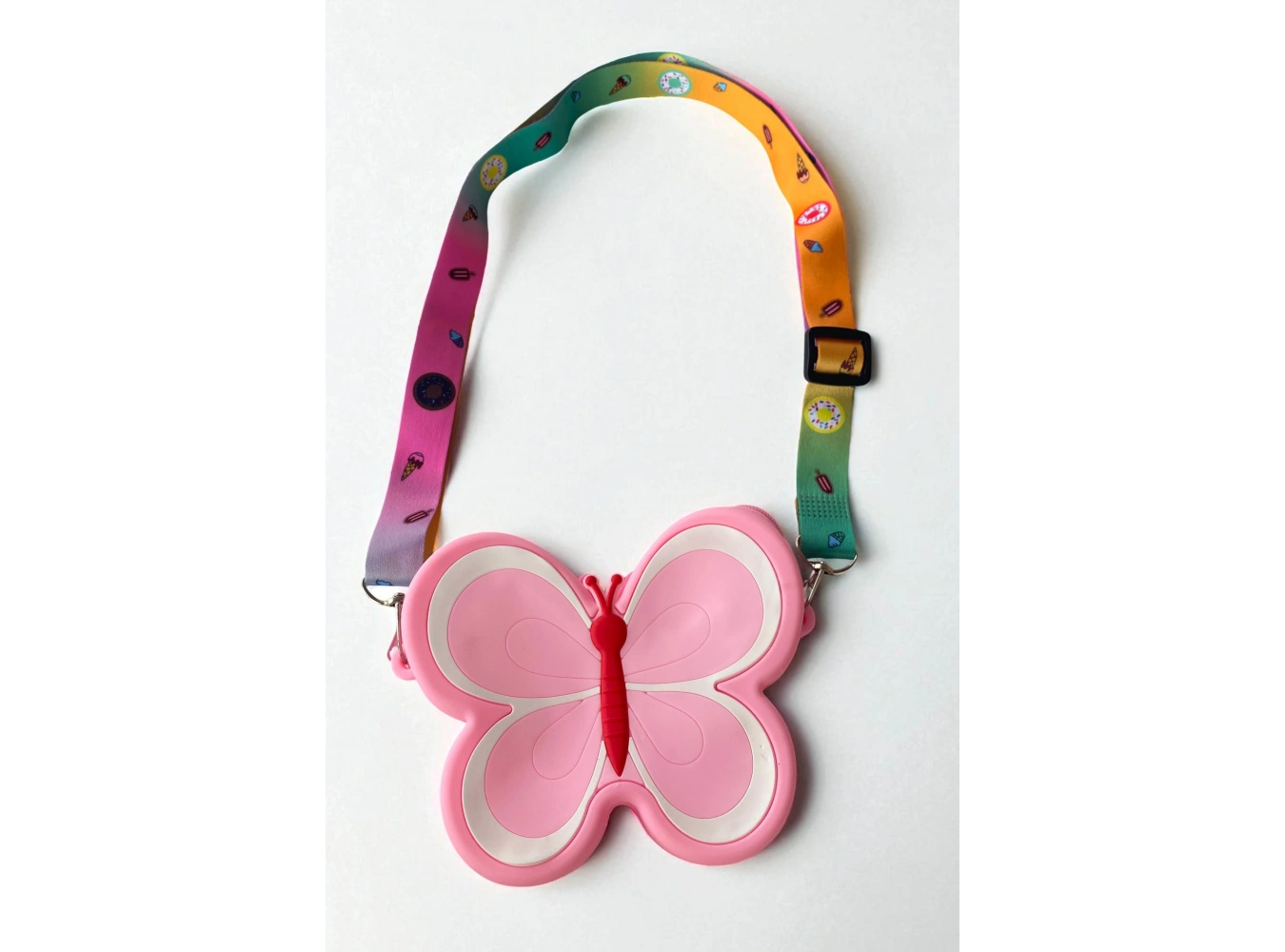 Pembe Renk Kelebek Figürlü Pop-İt Çocuk Çanta