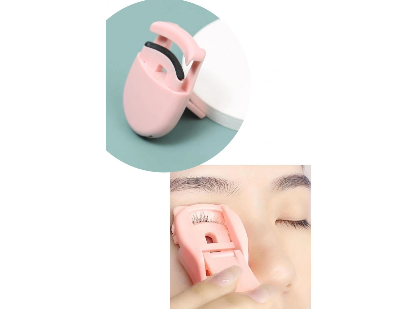 Pembe Renk Kirpik Kıvırıcı/ Kirpik Kıvırma Aparatı