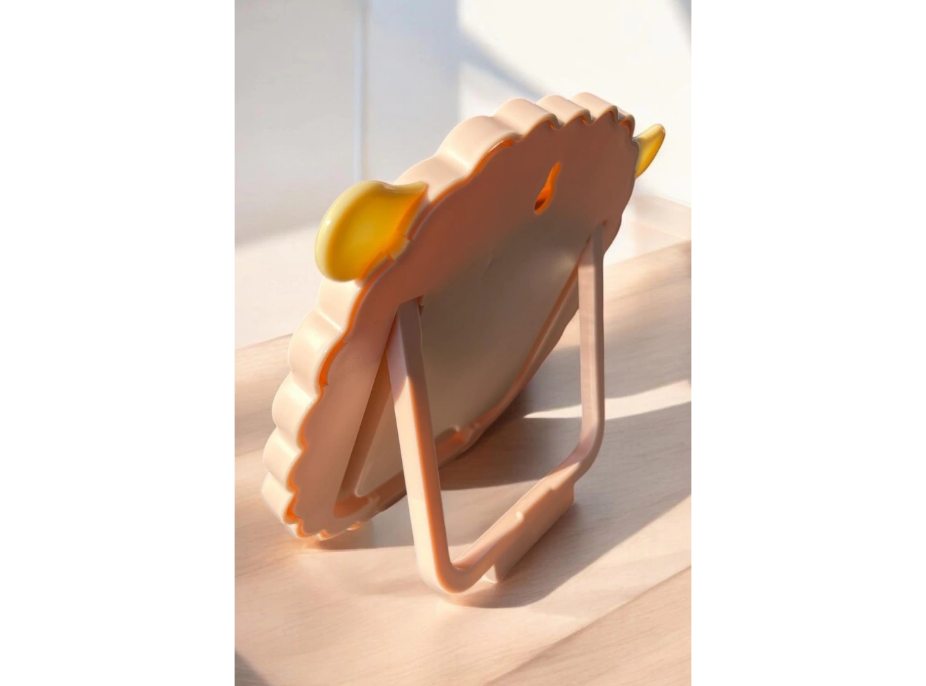 Pembe Renk Koyun Figürlü Masa Aynası