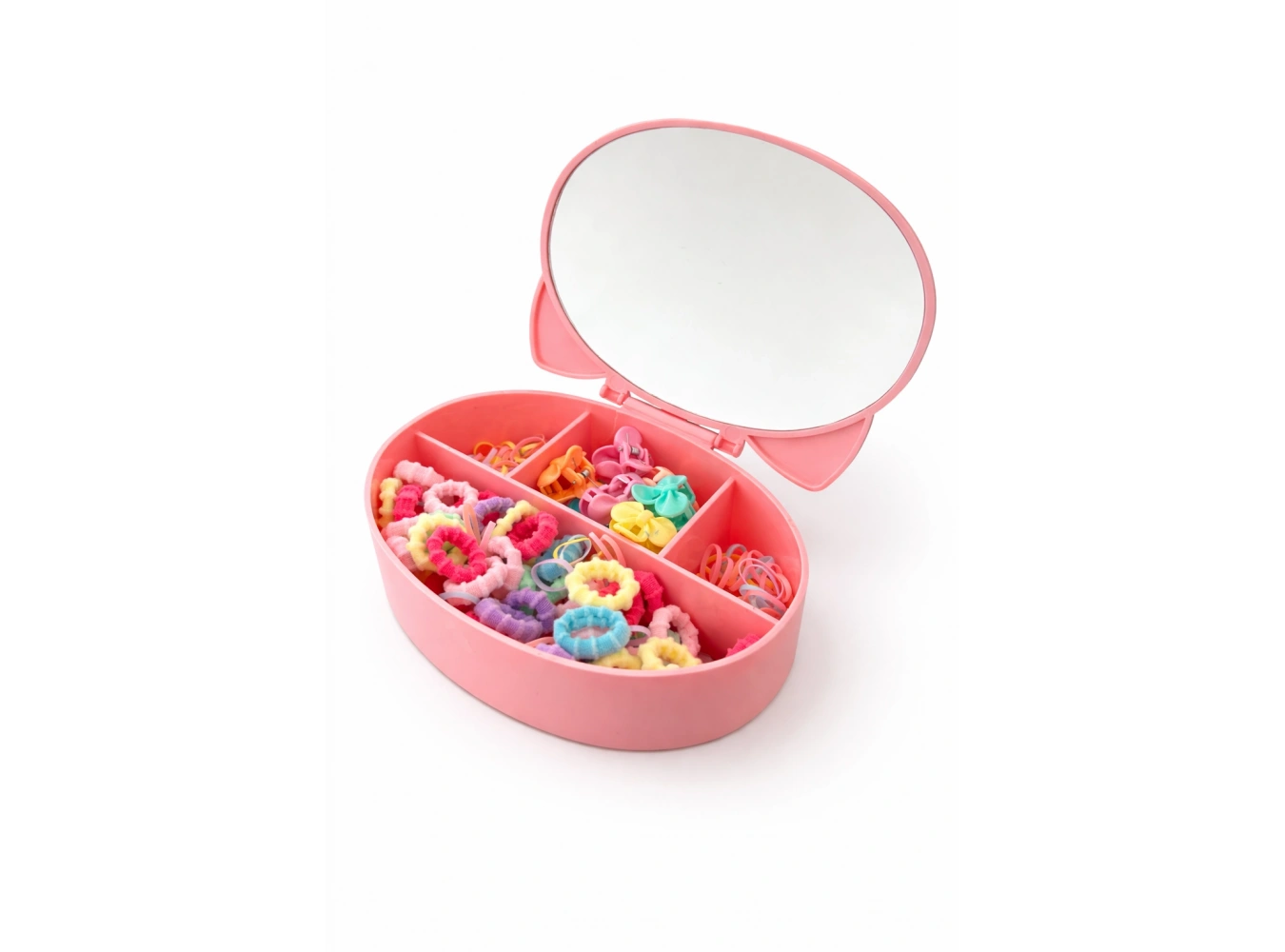 Pembe Renk Kulak Detaylı Kutulu Çocuk Tokası Set