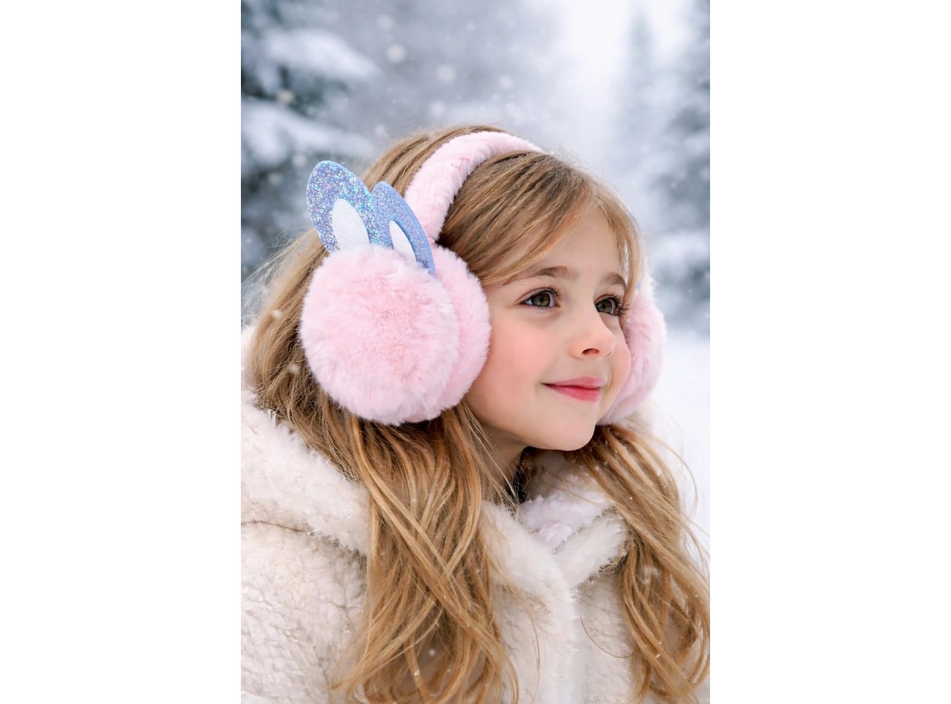 Pembe Renk Kulak Figürlü Peluş Kulaklık