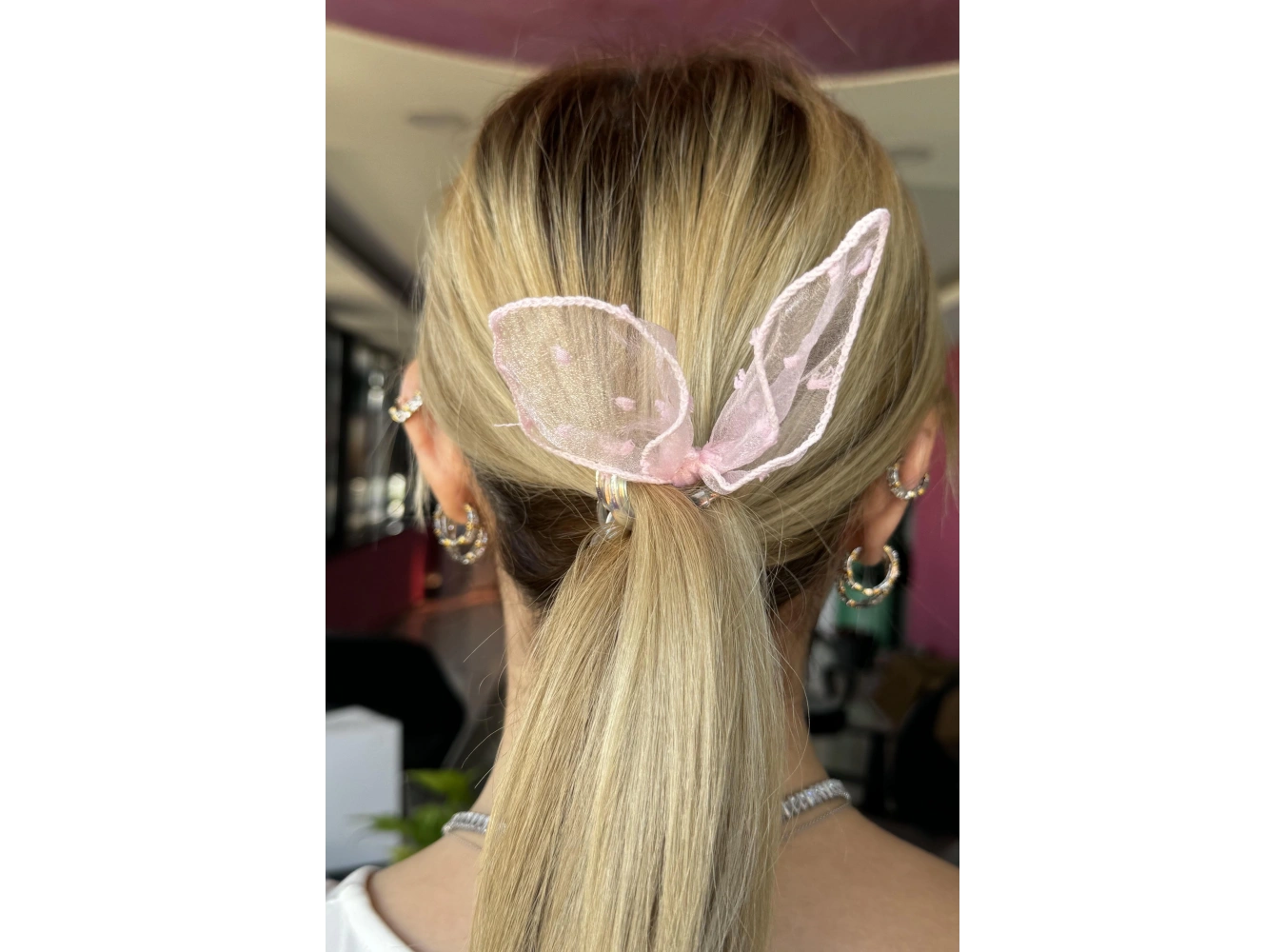 Pembe Renk Kurdele Figürlü Helezon Toka