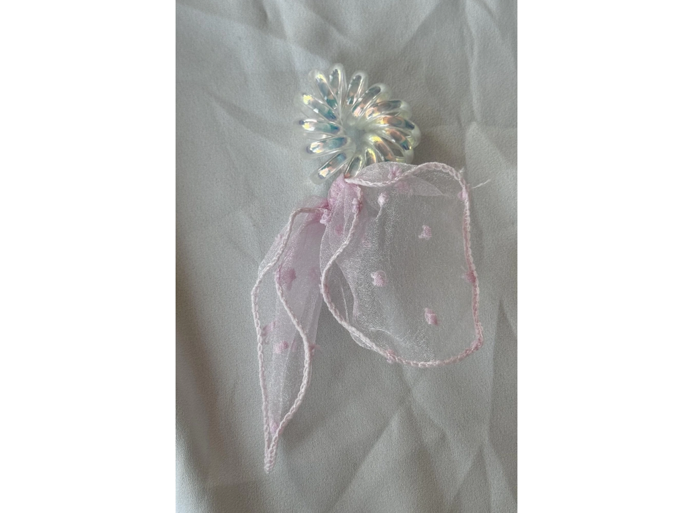 Pembe Renk Kurdele Figürlü Helezon Toka