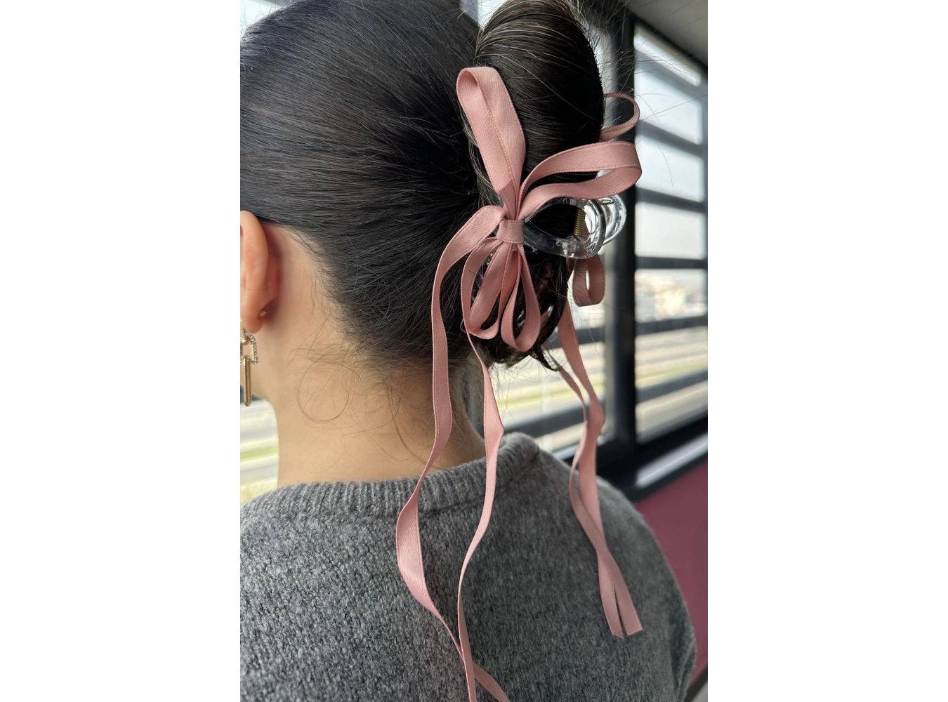 Pembe Renk Kurdele Figürlü Mandal Toka