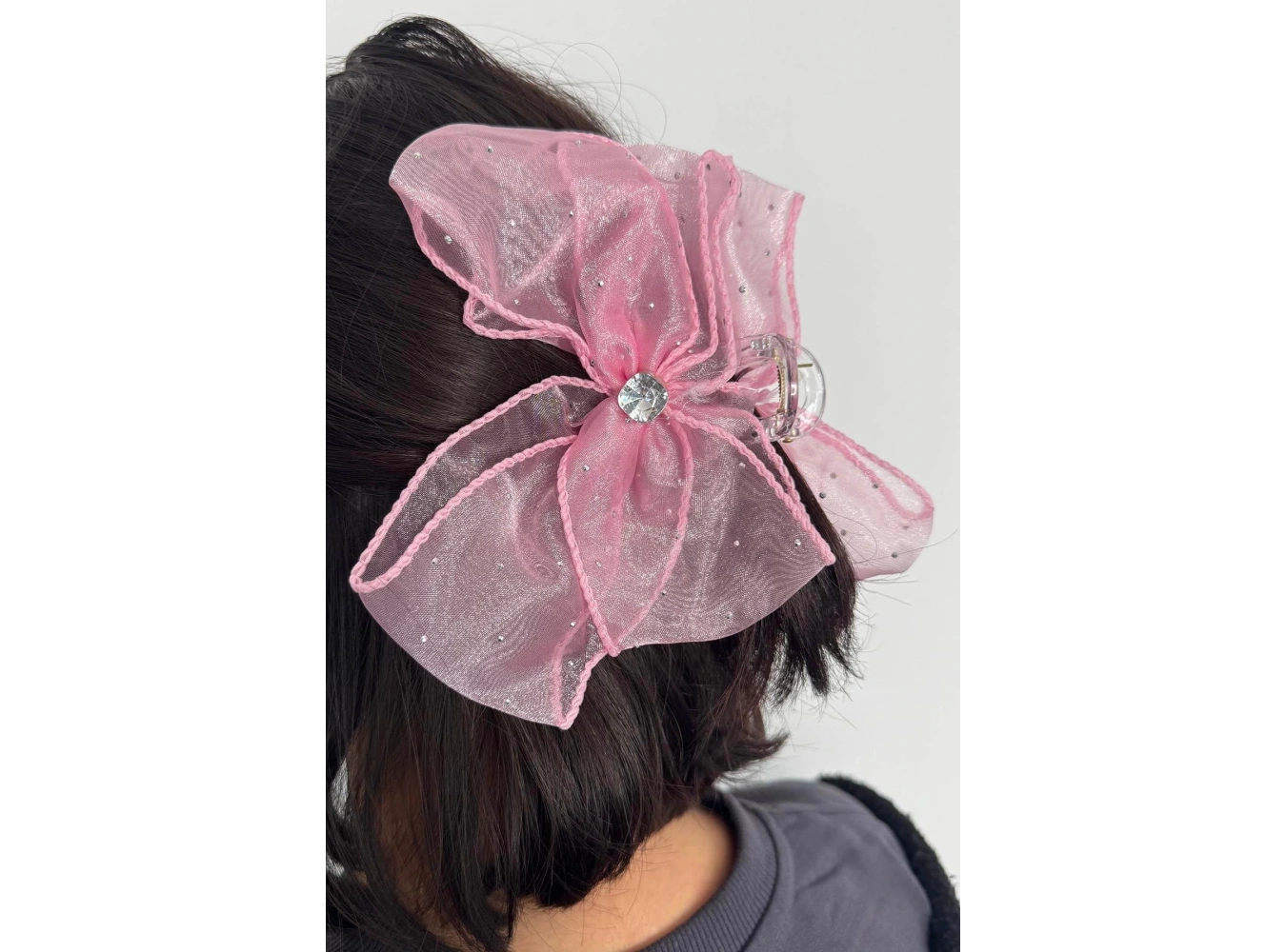 Pembe Renk Kurdele Figürlü Mandal Toka