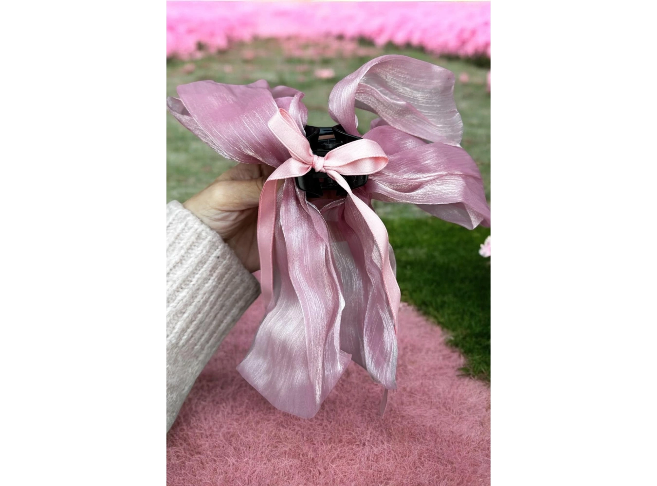 Pembe Renk Kurdele Figürlü Mandal Toka