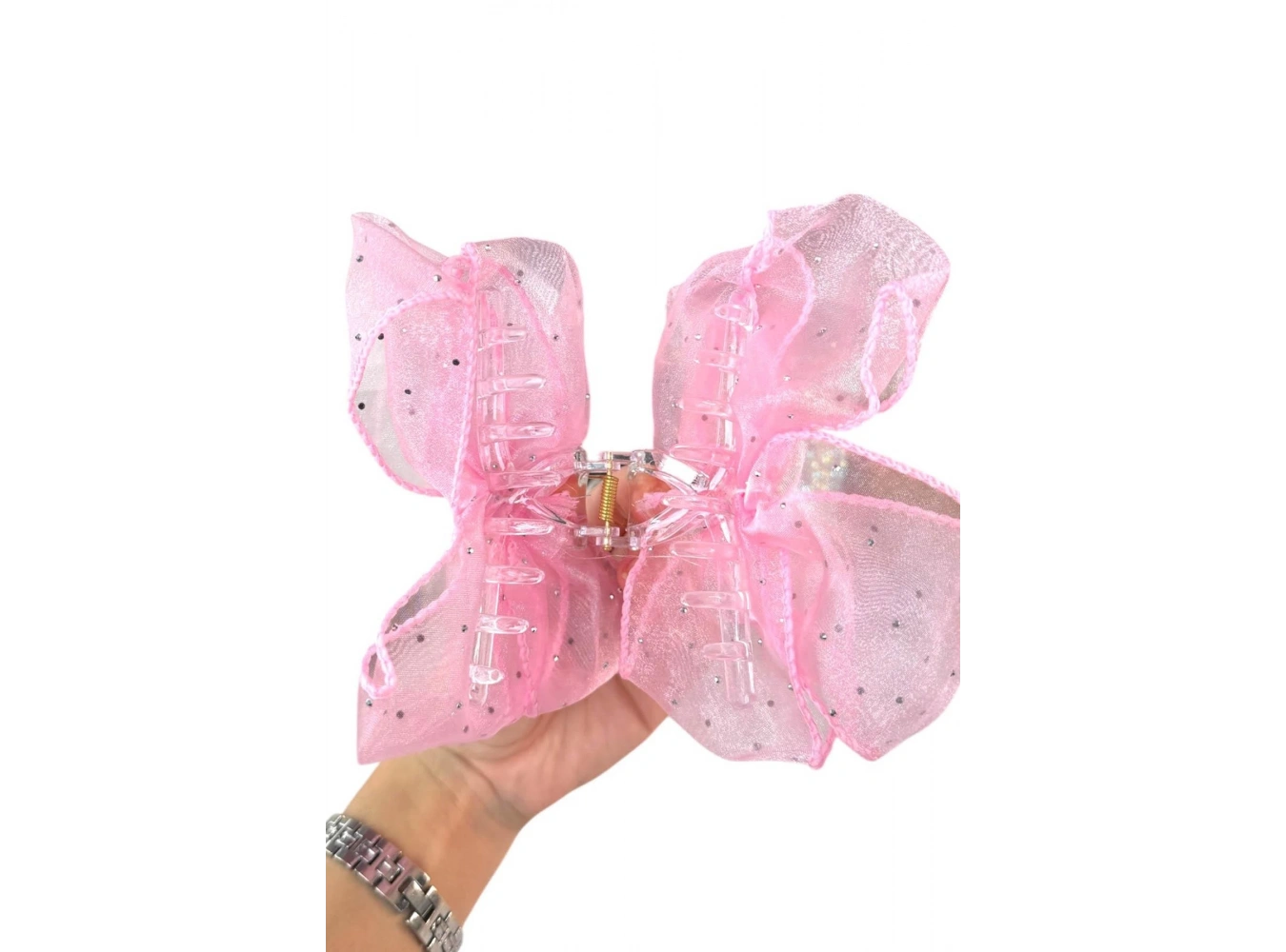 Pembe Renk Kurdele Figürlü Mandal Toka