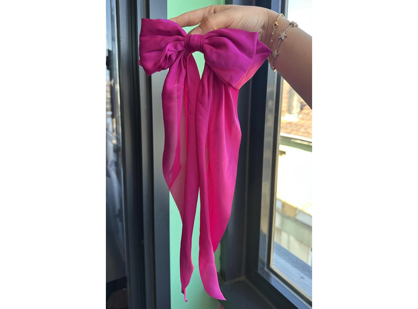 Pembe Renk Kurdele Figürlü Otomat Toka