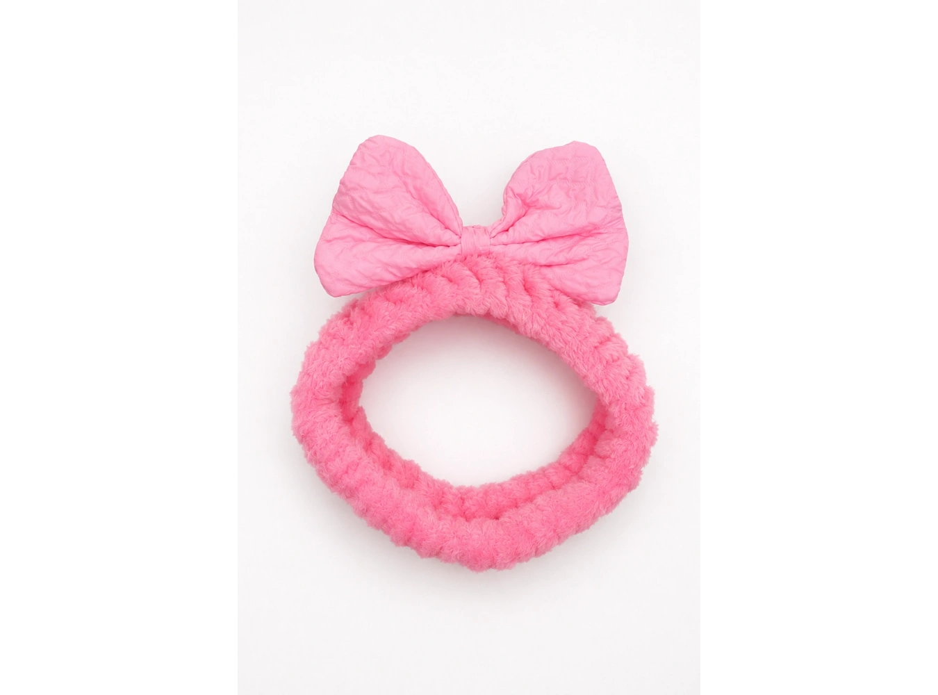 Pembe   Renk Kurdele Figürlü Peluş Saç Bandı