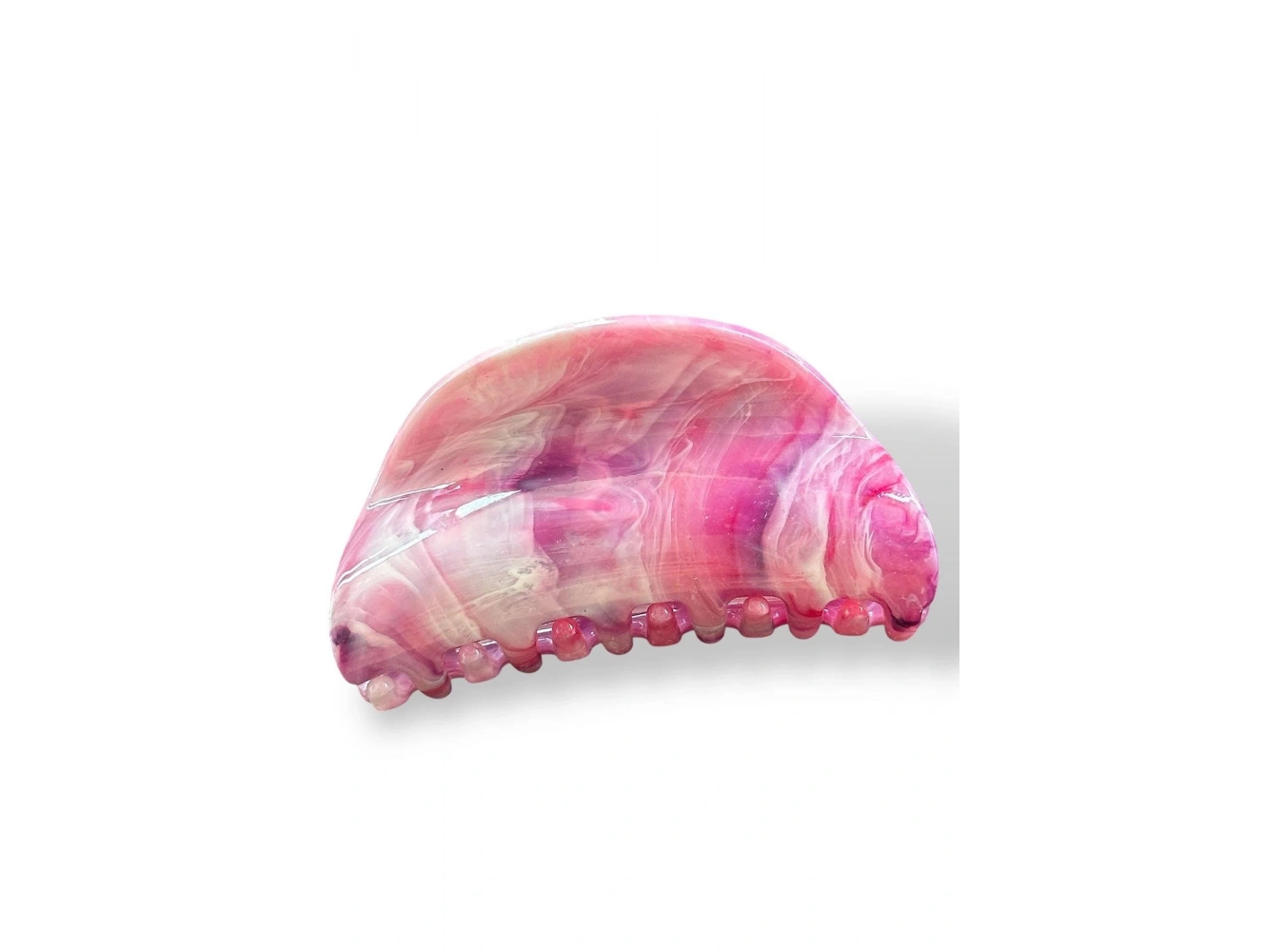 Pembe Renk Mermer Desenli Kemik Mandal Toka