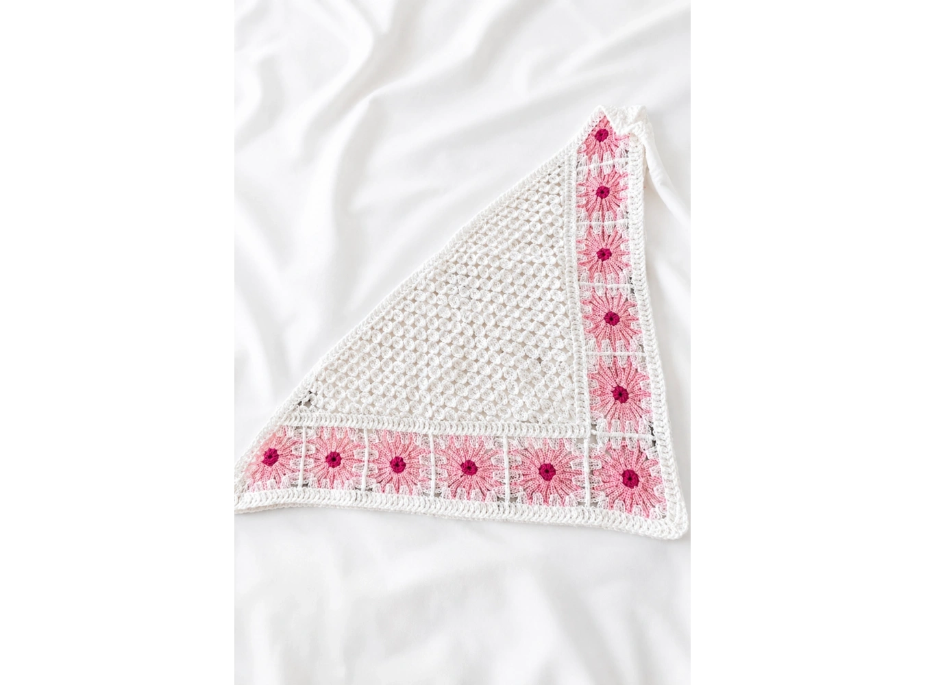 Pembe   Renk Örgü Saç Bandana/Fular