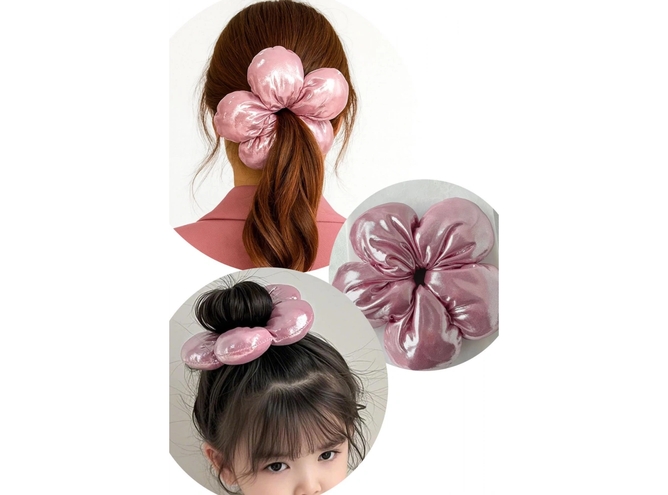 Pembe Renk Papatya Figürlü Simit Toka