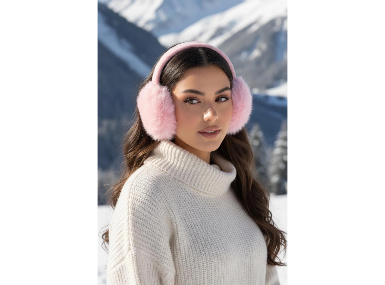 Pembe Renk Peluş Kulaklık