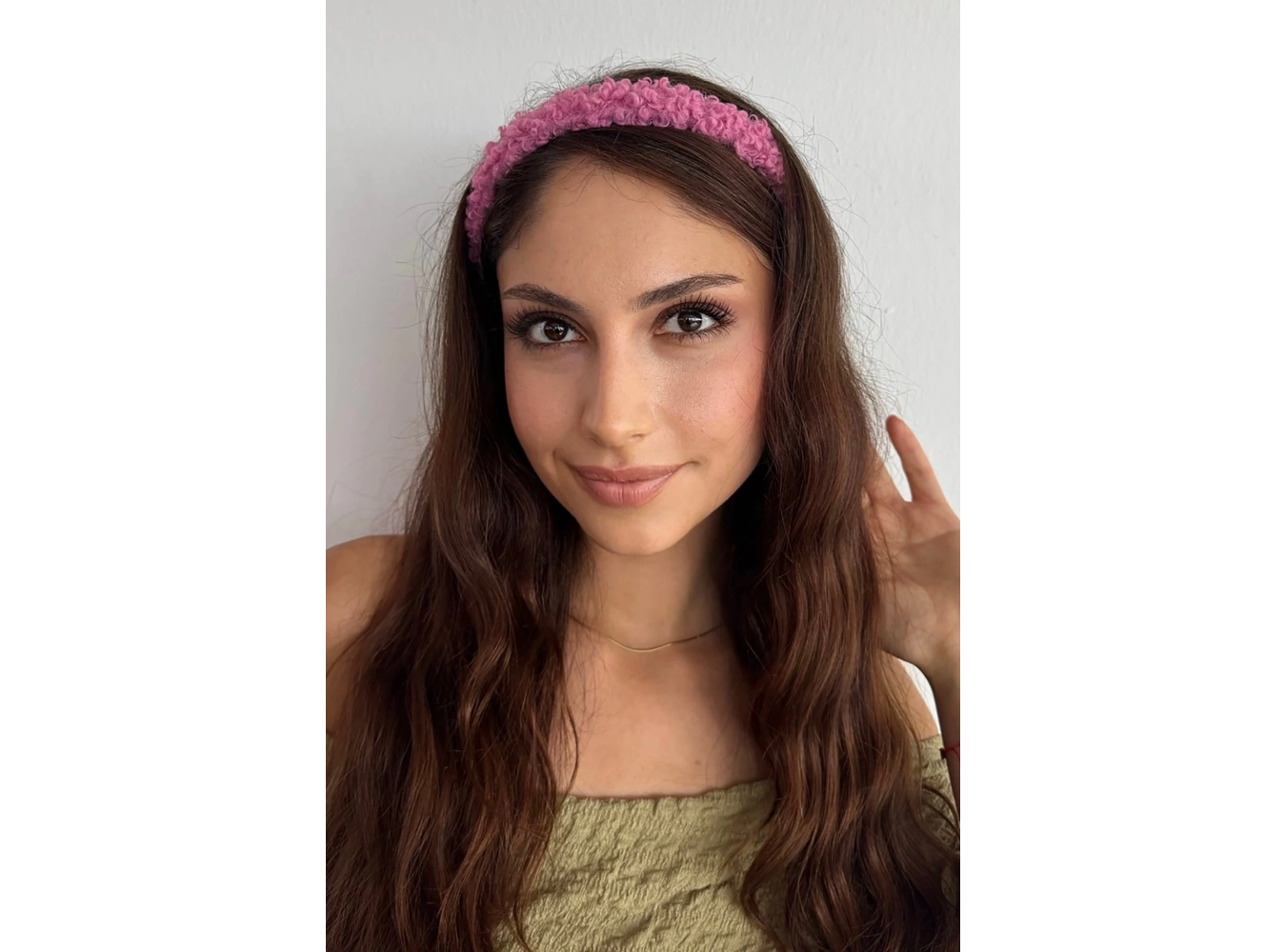 Pembe Renk Peluş Taç