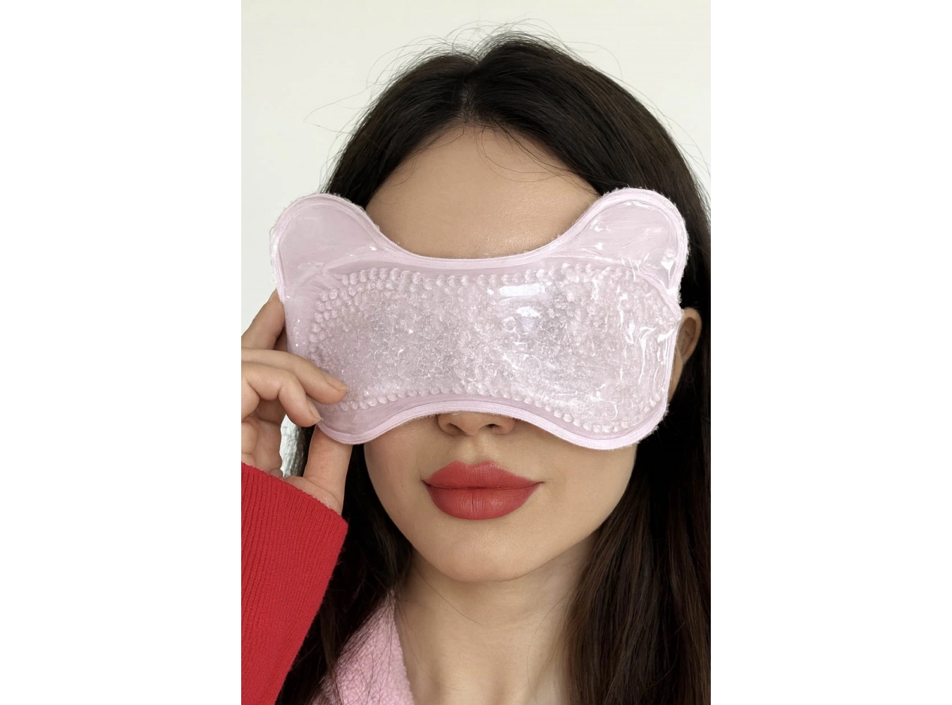 Pembe Renk Soğuk Kompres Jel Göz Altı Morlukları Azaltmaya Soğuk Sıcak Kompres Jel