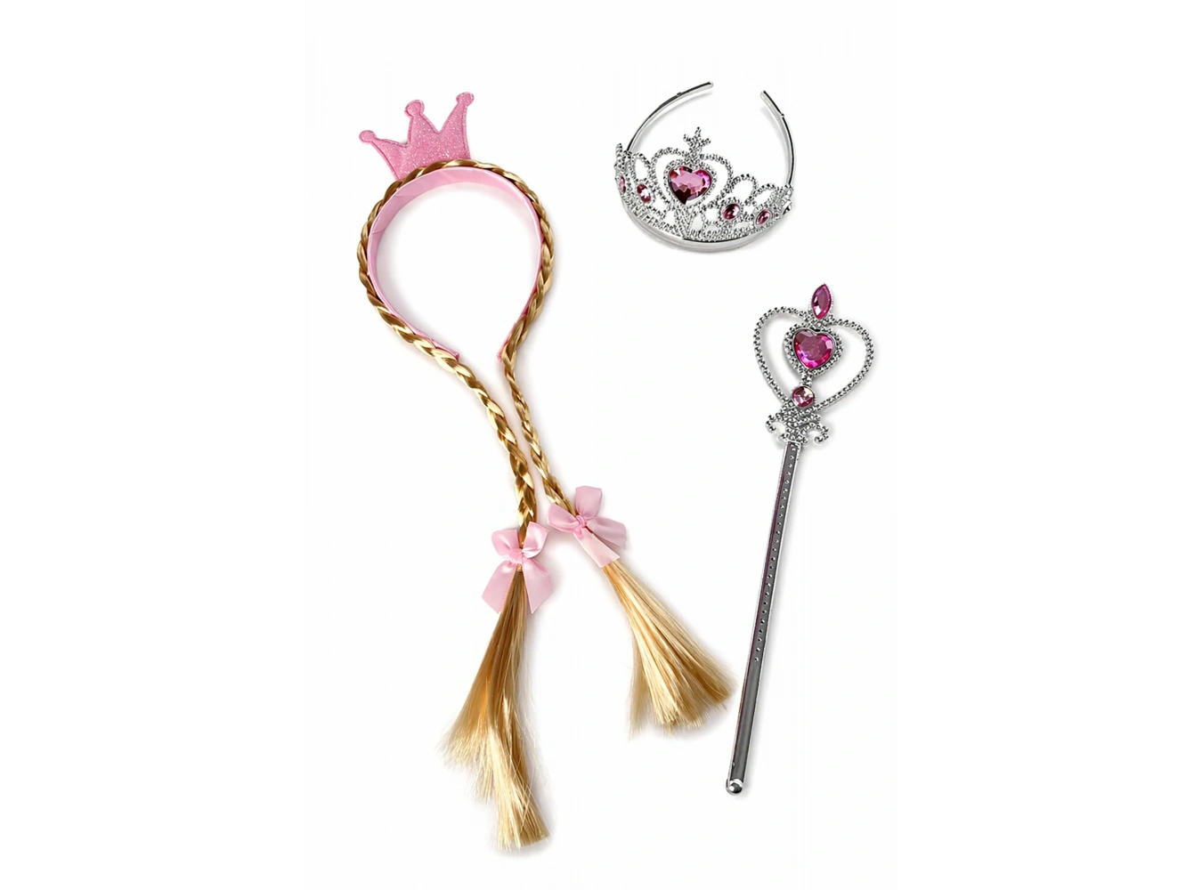 Pembe Renk Taç /Asa Set