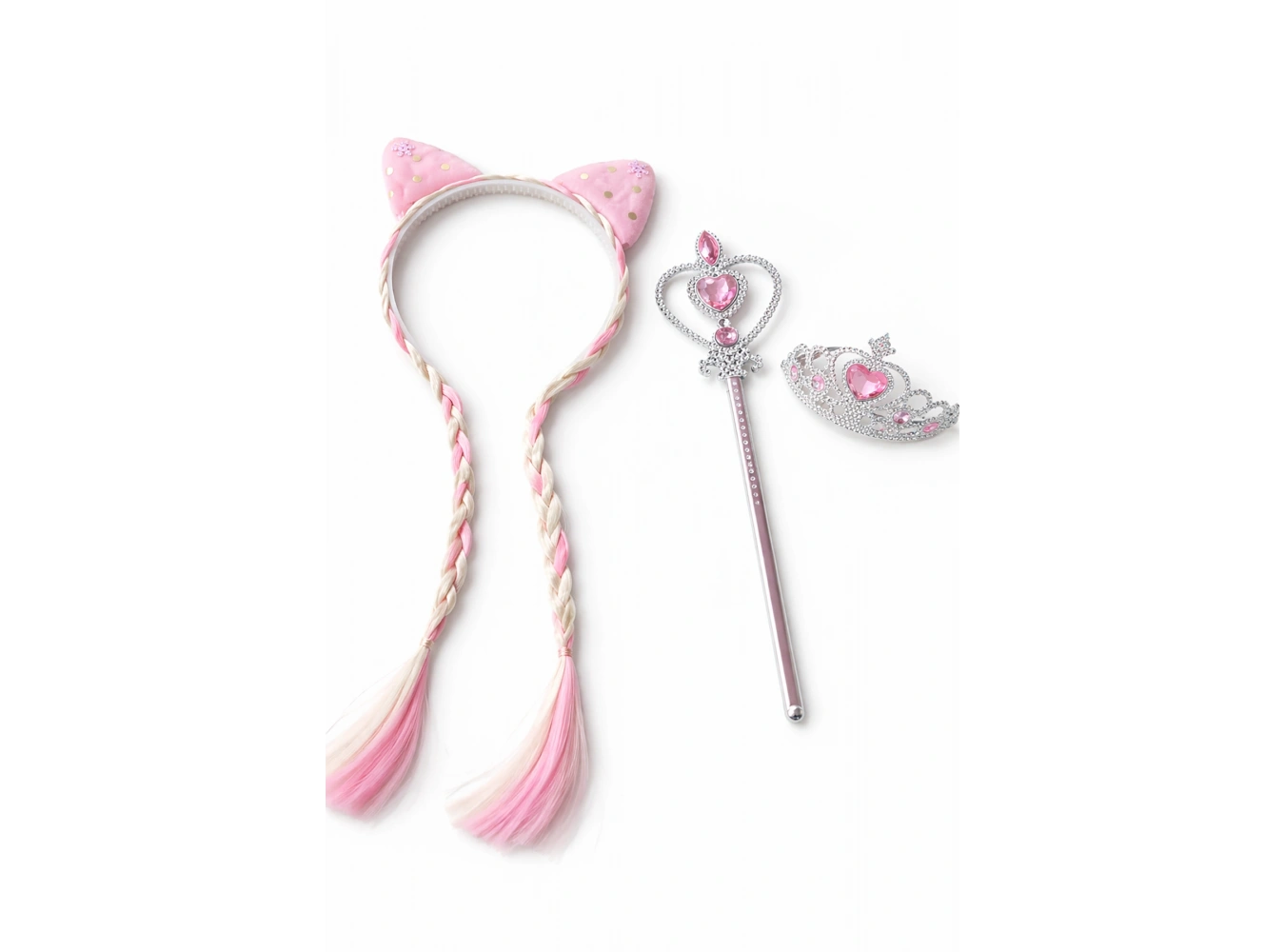 Pembe Renk Taç/Asa Set