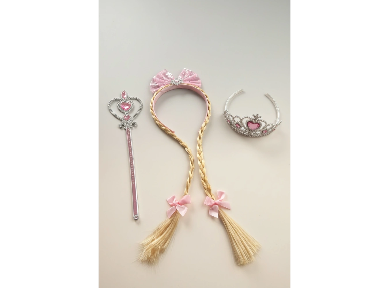 Pembe Renk Taç/Asa Set