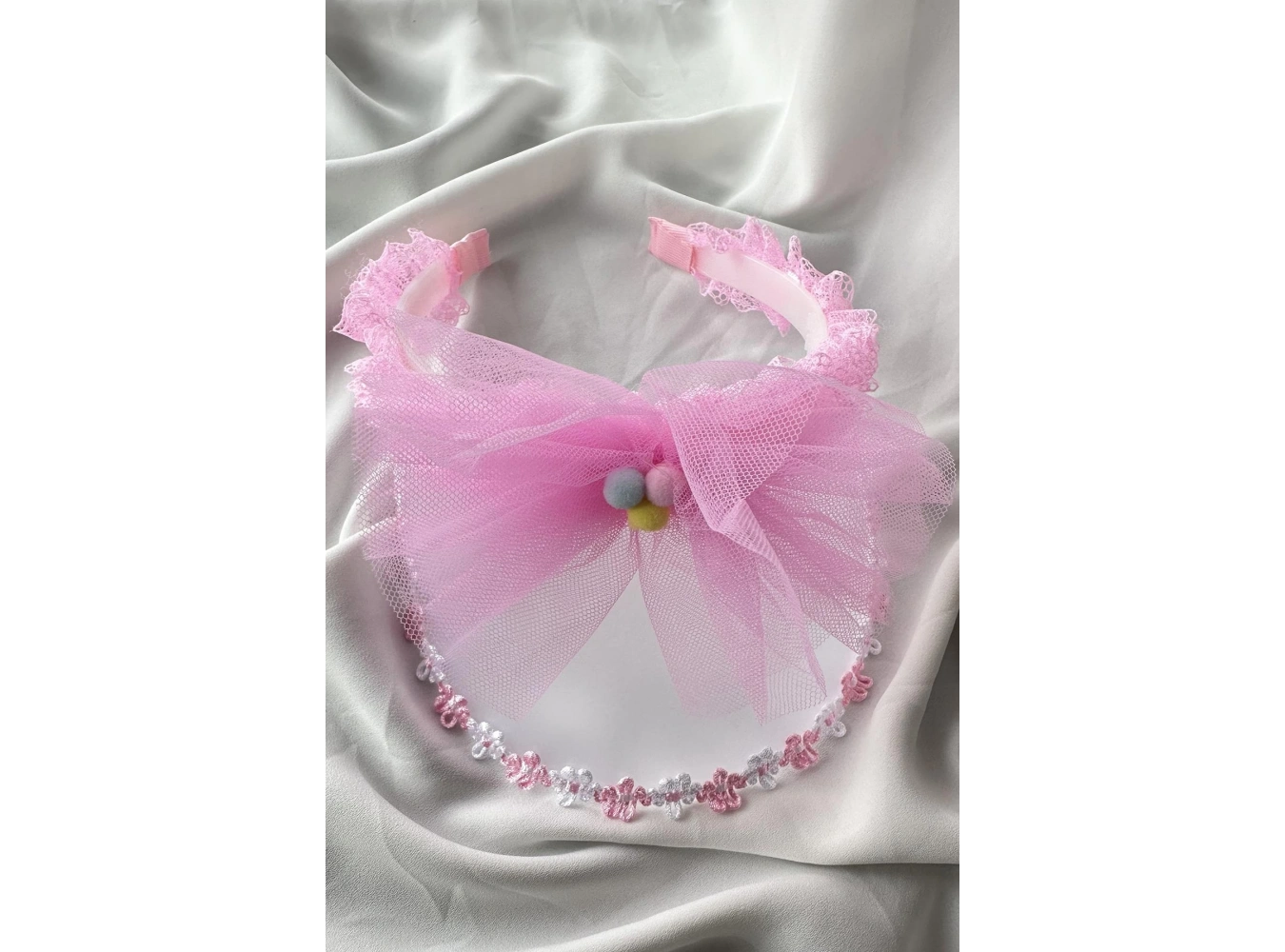 Pembe Renk Taçlı Vizör Şapka