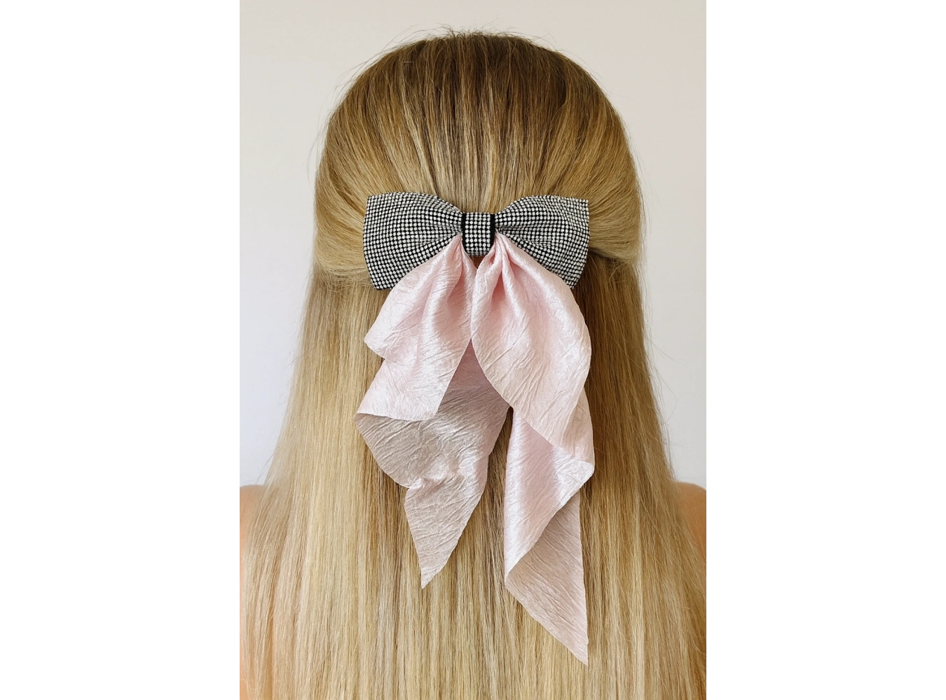 Pembe Renk Taş Detaylı Kurdele Otomat Toka