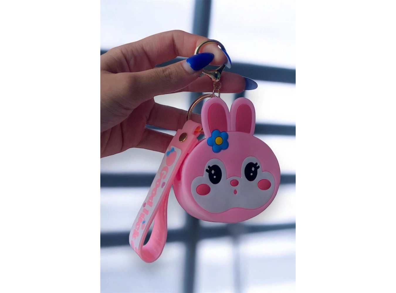 Pembe Renk Tavşan Figürlü Anahtarlık/ Cüzdan