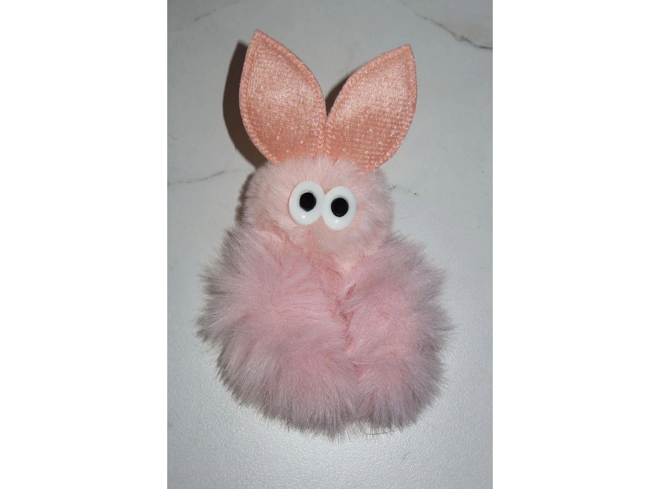 Pembe Renk Tavşan Figürlü Peluş Simit Toka