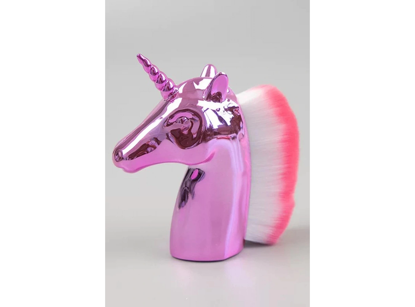Pembe Renk Unicorn Figürlü Allık/Makyaj Fırçası