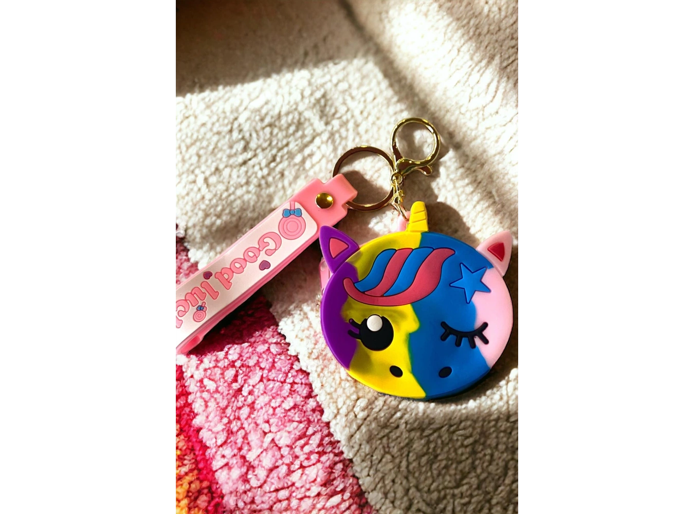 Pembe Renk Unicorn Figürlü Cüzdan/ Anahtarlık