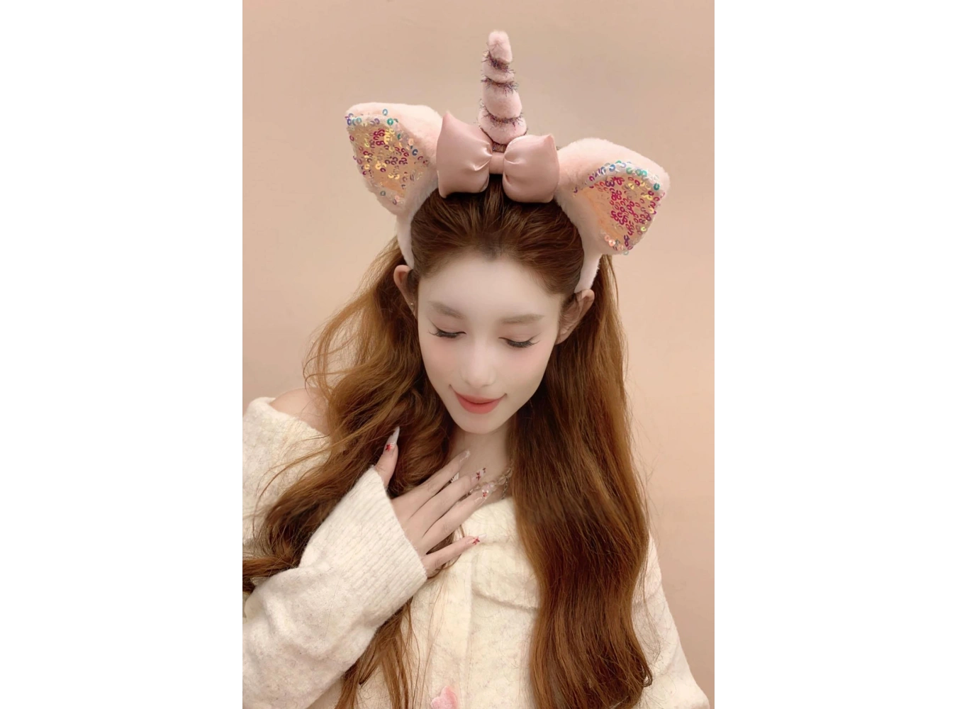 Pembe Renk Unicorn Figürlü Peluş Taç