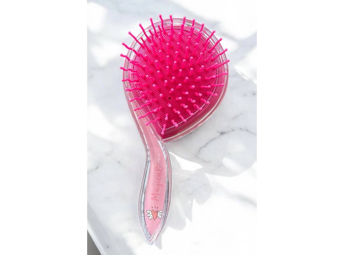 Pembe Renk Unıcorn Figürlü Sim Detaylı Saç Tarama Fırçası/ Tarak