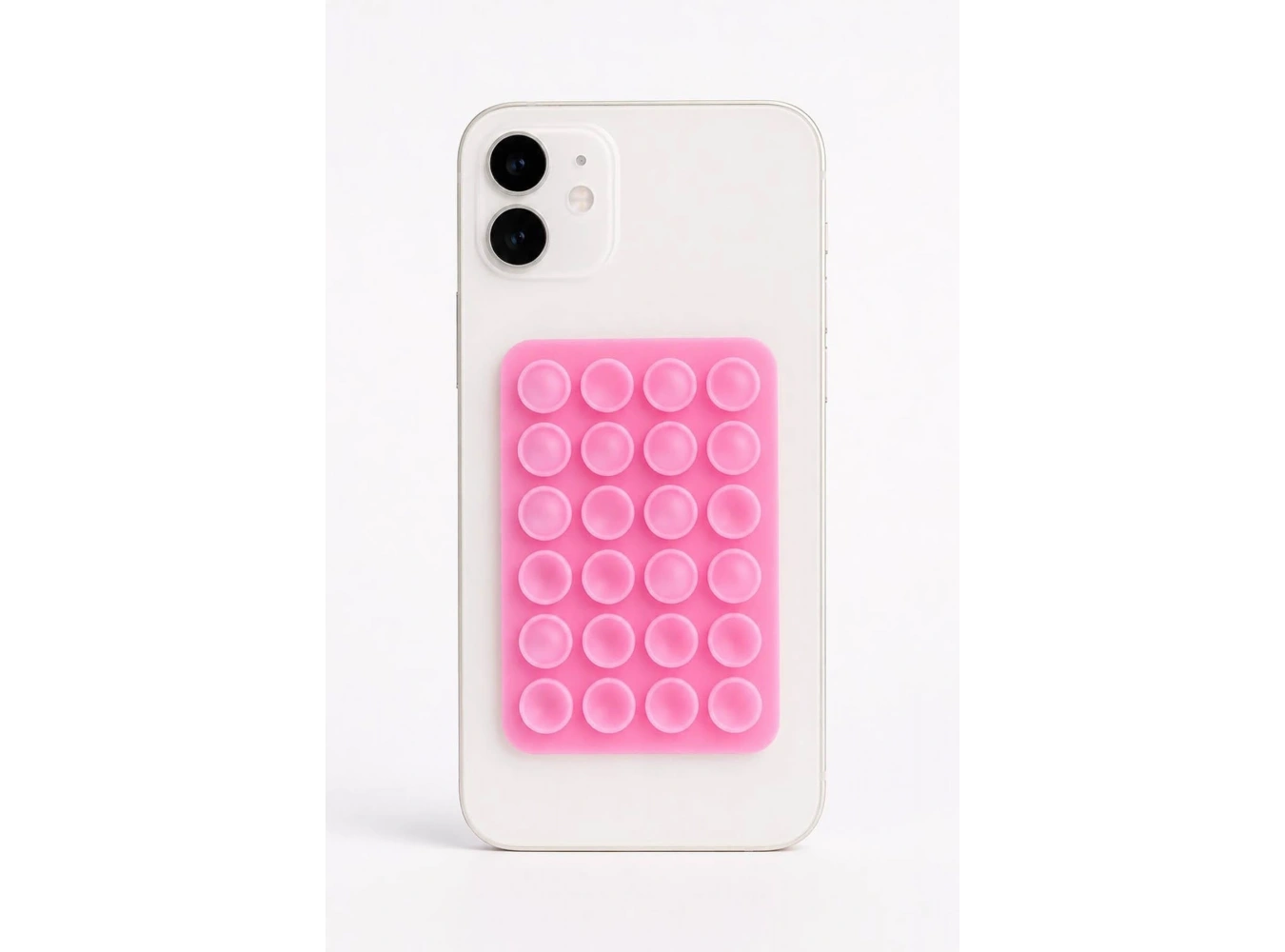 Pembe Renk Vantuzlu Vakumlu Yapışkanlı Telefon Tutacağı