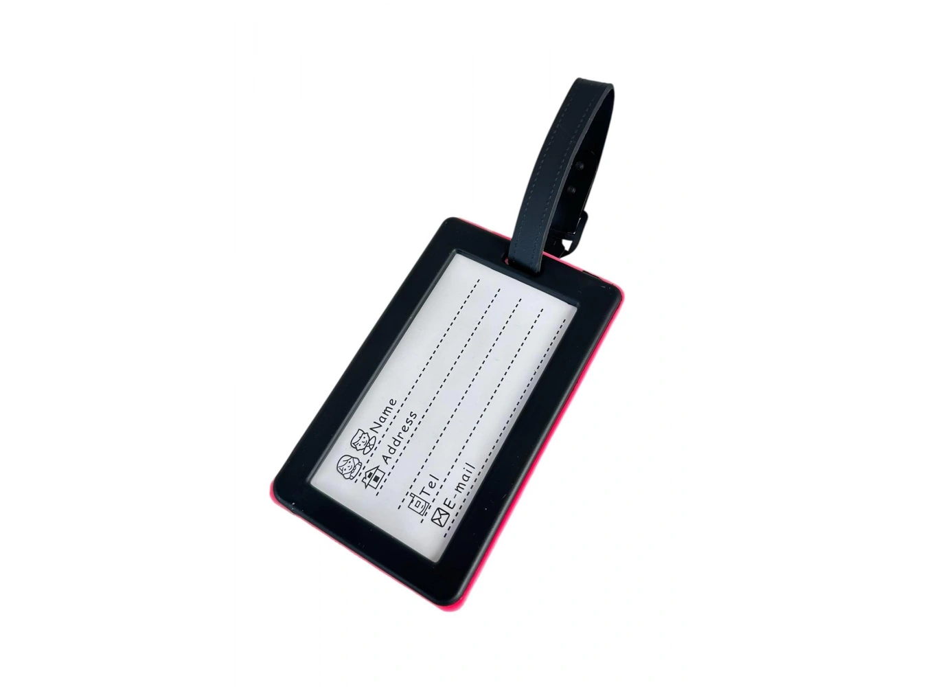 Pembe Renk Yazı Detaylı Bavul Kartlığı