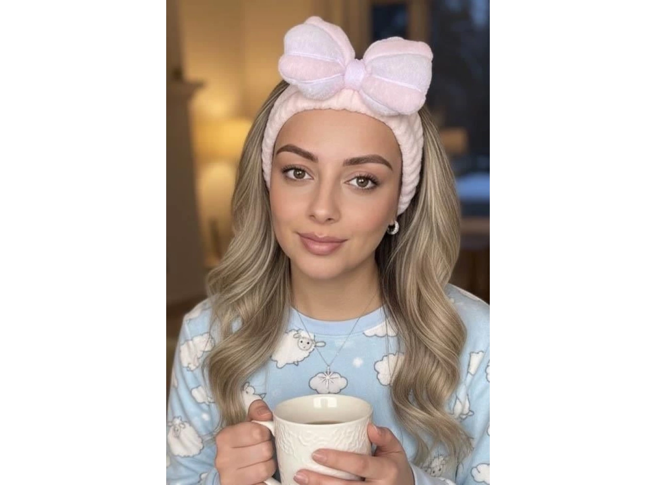 Pembe Ve Lila Renk Kurdele Figürlü Peluş Saç Bandı