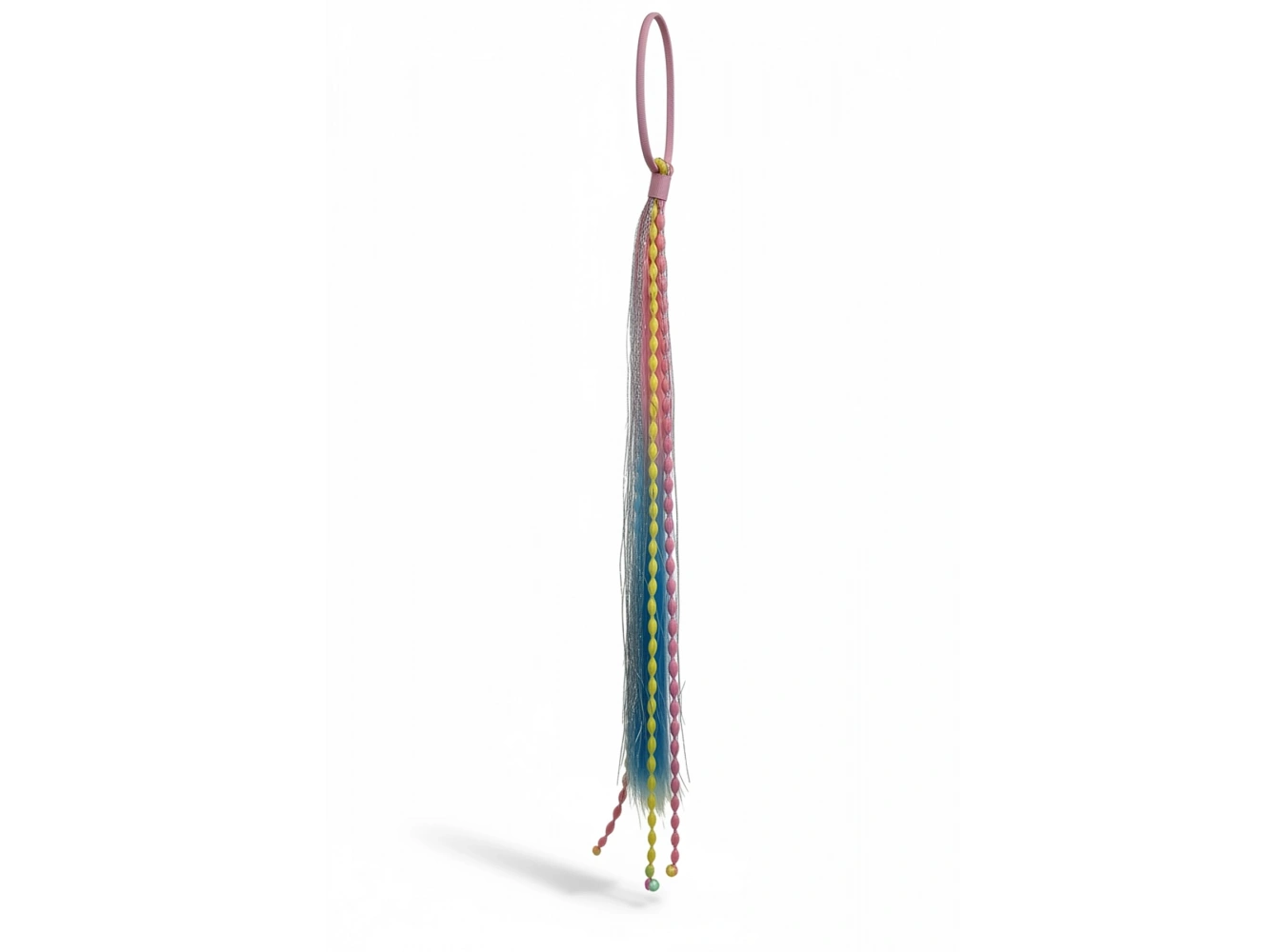 Pembe Ve Mavi Renk Saç Detaylı Lastik Toka