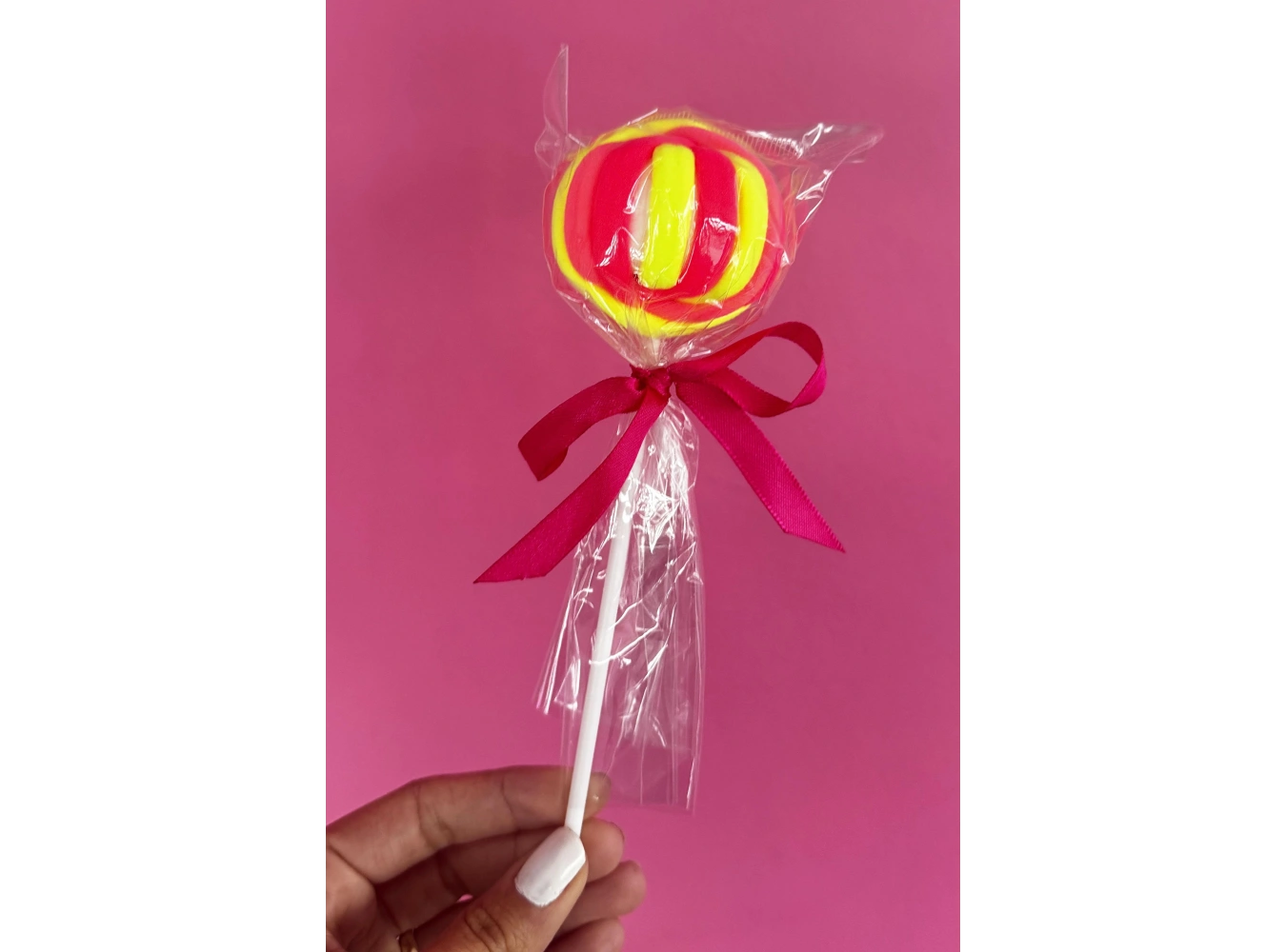 Pembe Ve Sarı Renk Lolipop Figürlü Lastik Toka Set