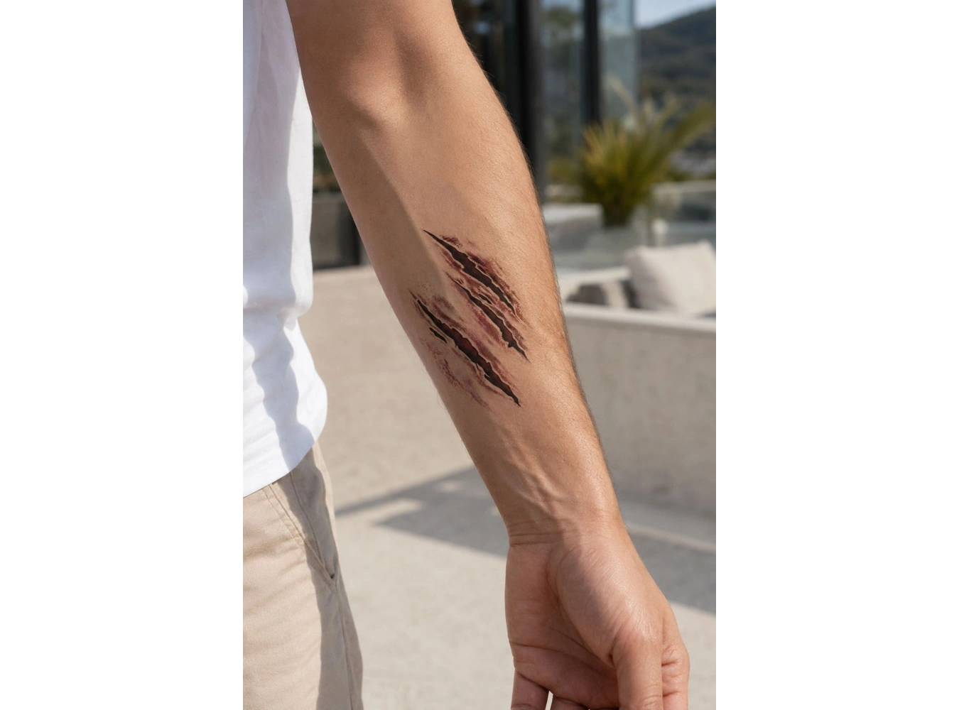 Pençe Yara Geçici Dövme Tattoo