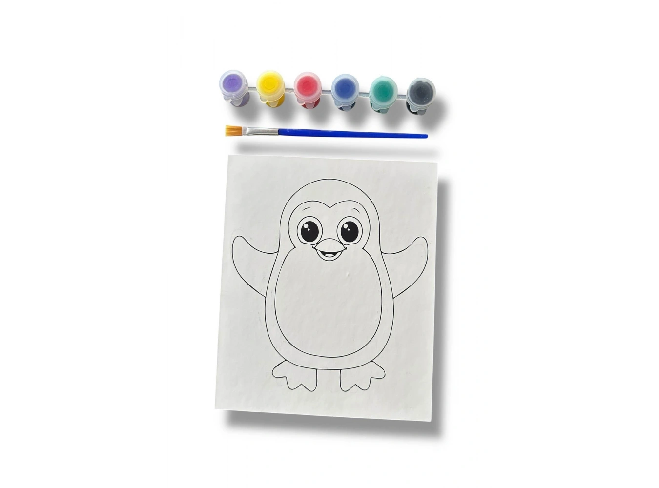 Penguen Desenli Boyama Seti