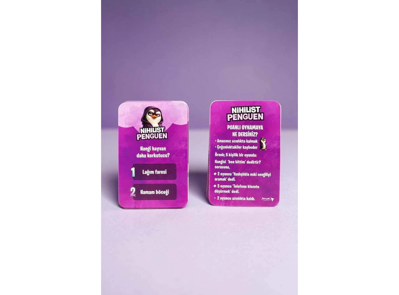 Penguen Soru Cevap Oyunu Eğlence Parti Sevgili- Çift Oyunları Kart Oyunu