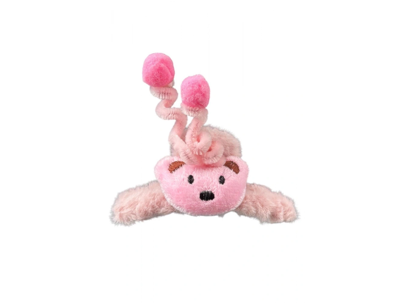 Pudra Renk Ayıcık Figürlü Peluş Mandal Toka