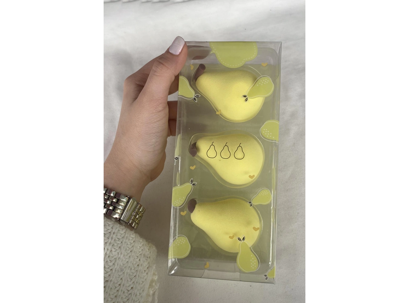 Pürüzsüz Dokulu 3lü Makyaj Süngeri Seti