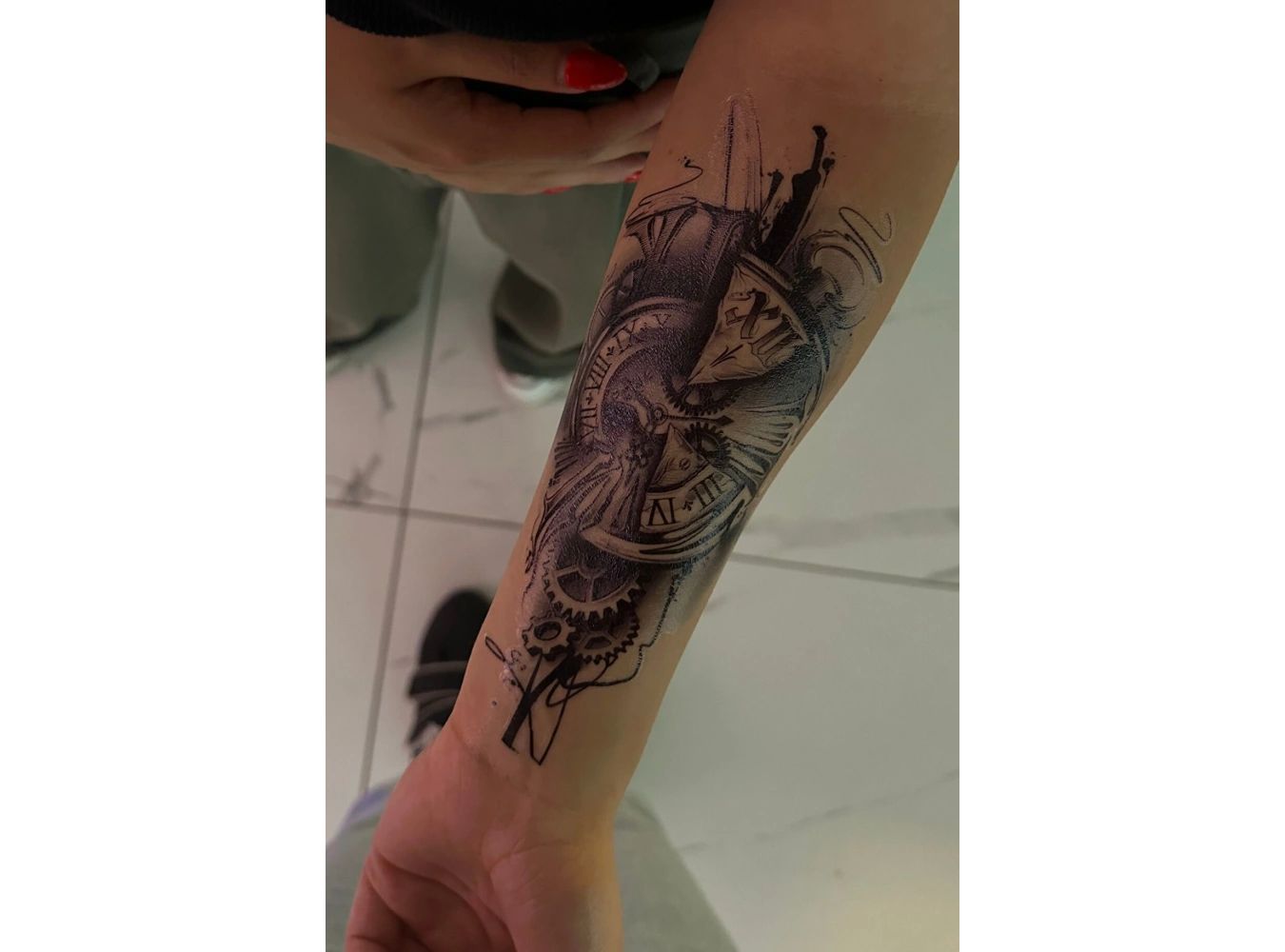 Pusula Karışık Büyük Geçici Dövme Tattoo