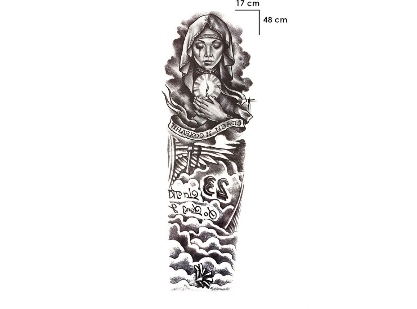 Rahibe Dövme Kol Geçici Tattoo